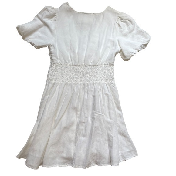 Anthropologie Katrina Button down Front mini White Linen Blend Summer S NWOT - Picture 5 of 11